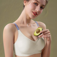 Colorblock Wireless Push Up Bra