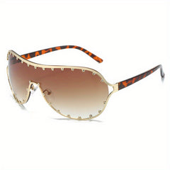 Y2K Rivet Wrap Around Sunglasses UV400