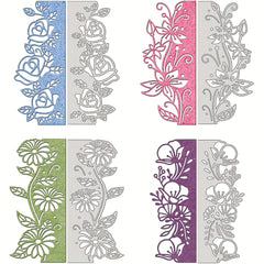 Rose Flower Edge Metal Cutting Dies DIY Scrapbooking Album Decorative Embossing