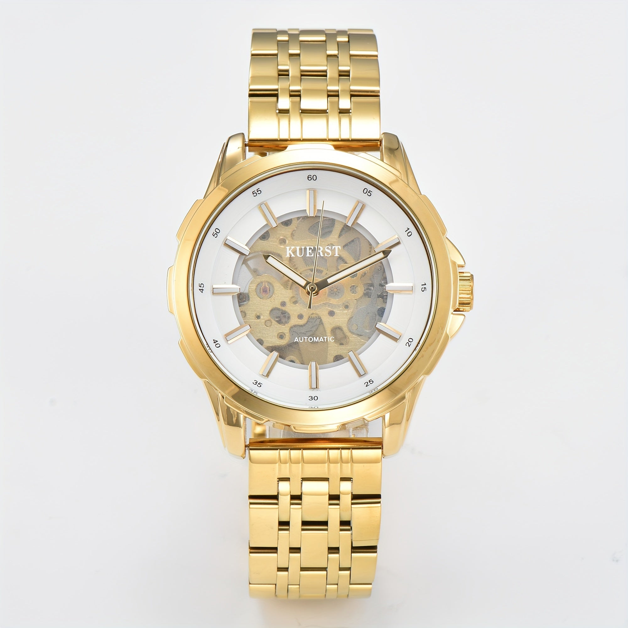 KUERST Teen Watch Steel Strap Automatic Mechanical Wrist Watch