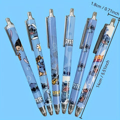 Stitch Cartoon Ballpoint Pen 3pcs Quick Drying Plastic Pen