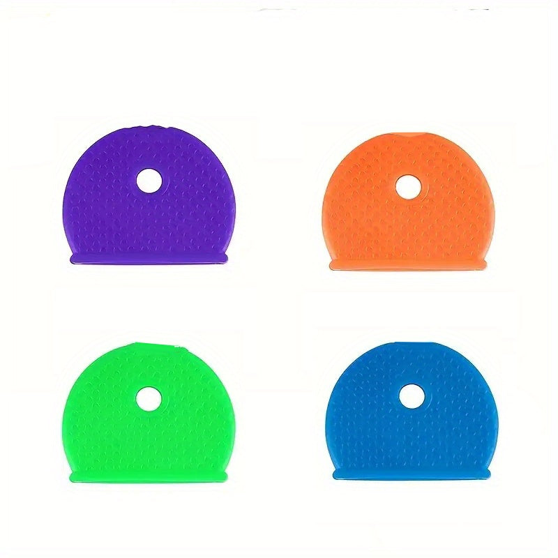 8pcs Soft Rubber Key Cap Cover Identifiers in 8 Assorted Colors