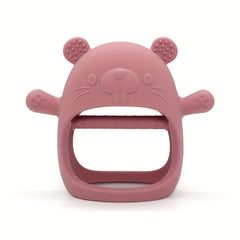 1pc Bear Shaped Silicone Teether for Youngsters Mixed Colors