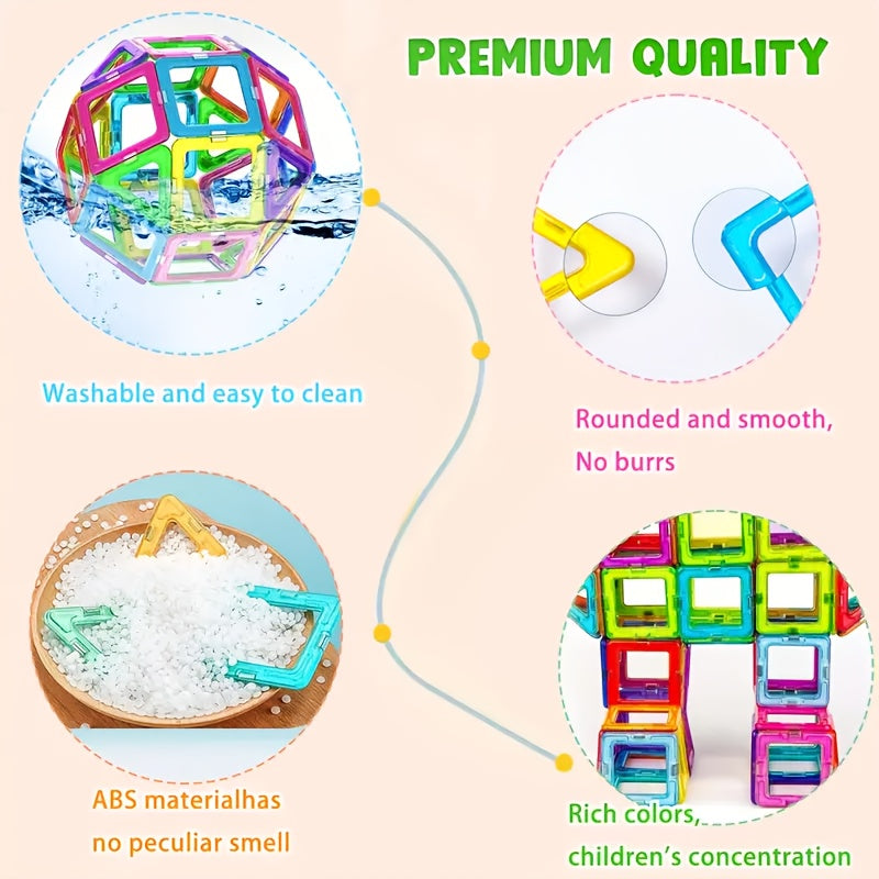 Multicolor Magnetic Building Blocks Set