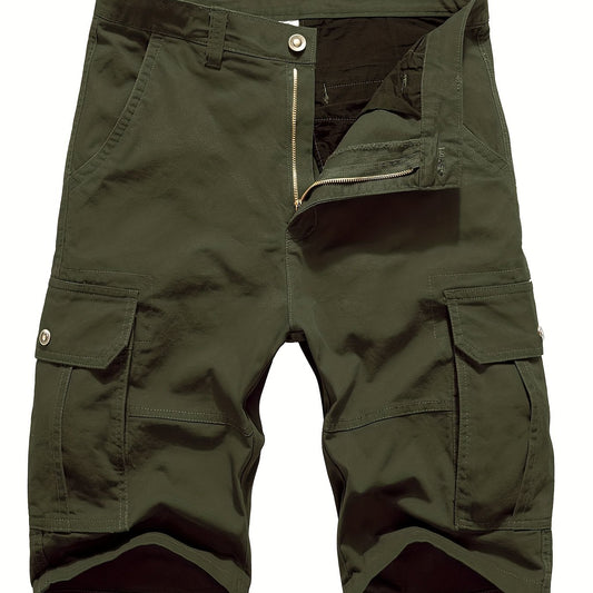 Casual Cotton Zip Up Cargo Shorts for Men