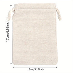 Linen Drawstring Pocket Gift Jewelry Bag Wedding Party Packaging Bag