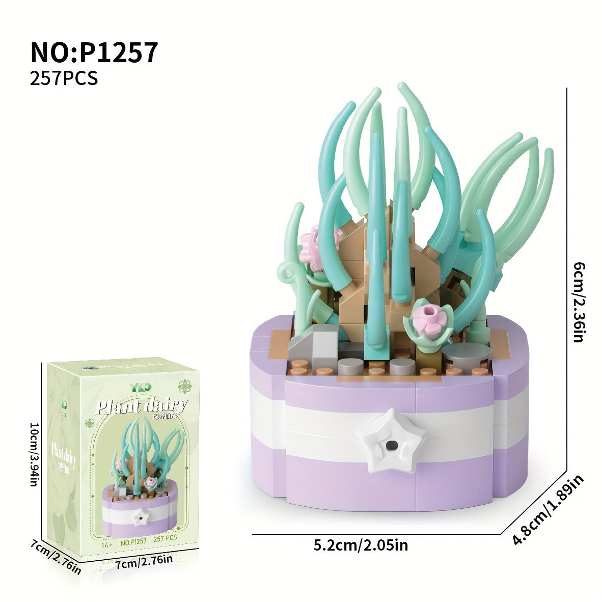 Eternal Flower Succulent Plant Potted Assembly Building Block Toys