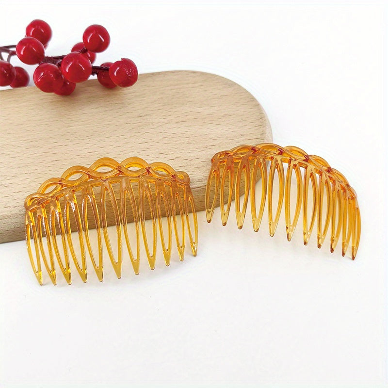 2pcs French Twisted Hair Comb & Stylish Hair Accessory for Women