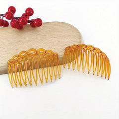 2pcs French Twisted Hair Comb & Stylish Hair Accessory for Women