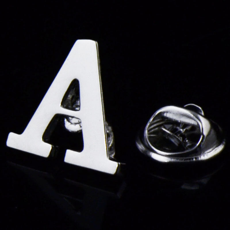 Men's Monogram Brooch Shirt Collar Pin