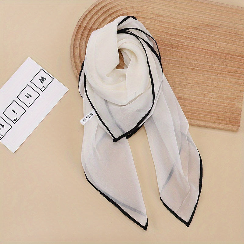 Satin Head Scarf Thin Breathable Square Scarf 69x85 cm