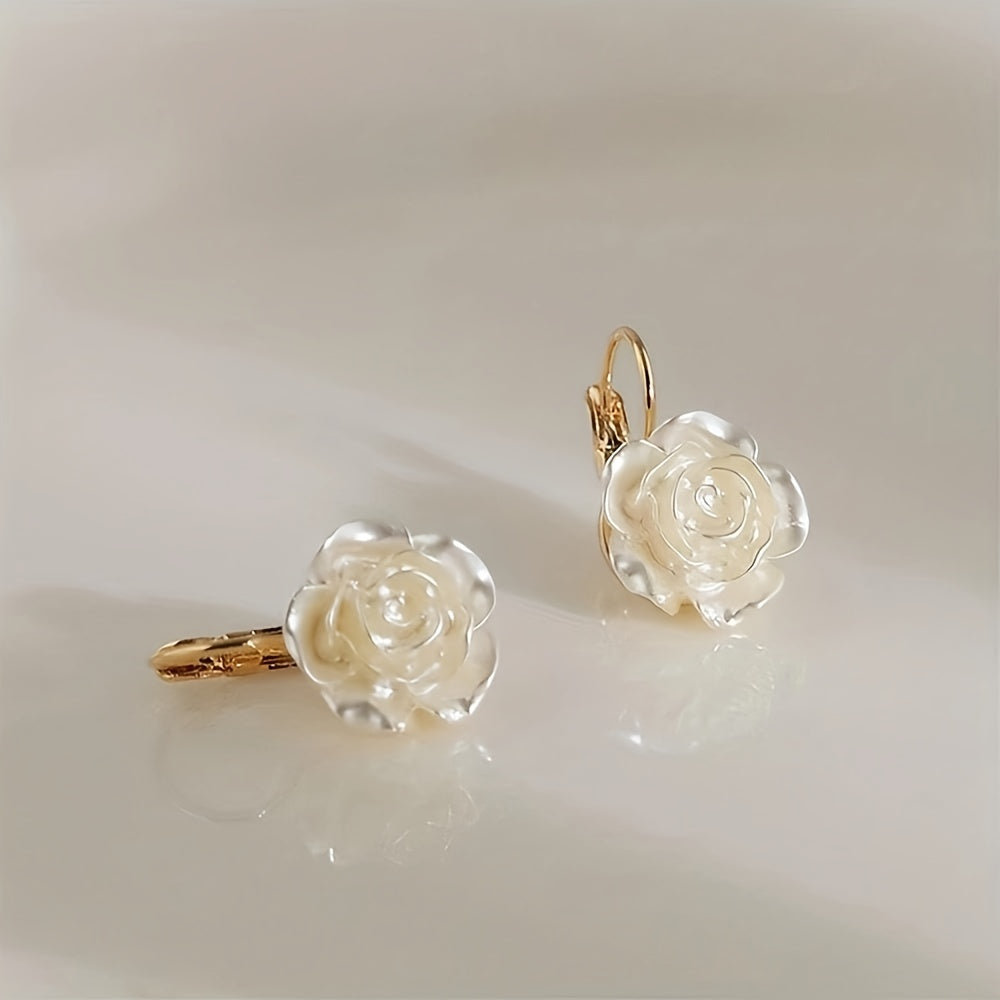 Camellia Dangle Earrings for Women, Summer Party Gift