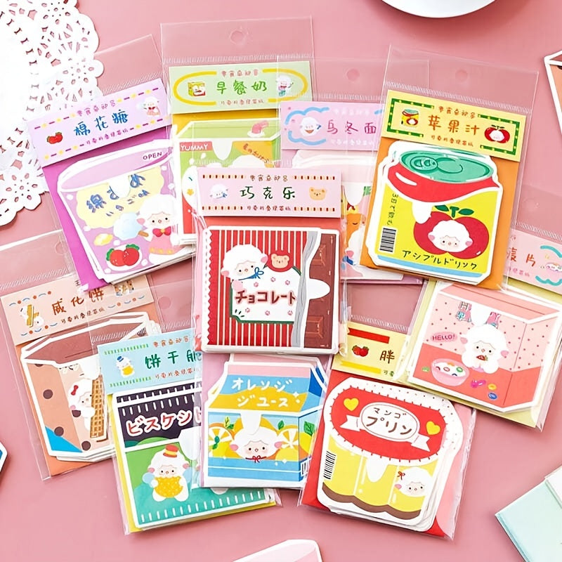 Cute Cartoon Snack Packaging with Note Paper
