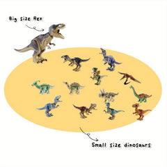 Dinosaur Big Rex Small Dino Multicolor Plastic Toys