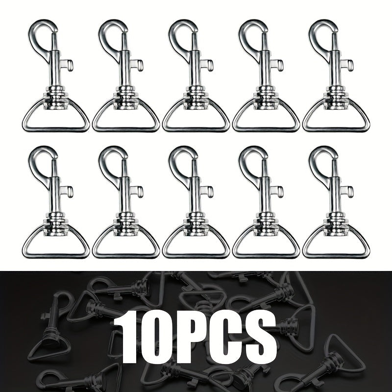 10pcs Swivel Snap Hooks Metal Heavy Duty Clasp Buckle Trigger Clip
