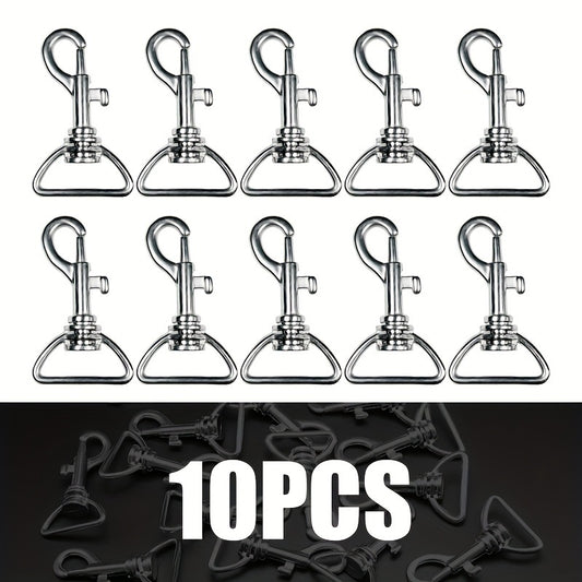 10pcs Swivel Snap Hooks Metal Heavy Duty Clasp Buckle Trigger Clip