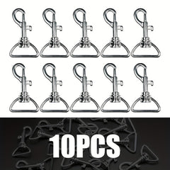 10pcs Swivel Snap Hooks Metal Heavy Duty Clasp Buckle Trigger Clip