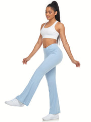 High Waist Wide Leg Yoga Pants Bell Bottom Leggings
