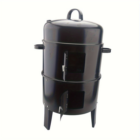 Vertical Charcoal BBQ Smoker 3 In 1 BBQ Grill Patio Garden Camping Roaster