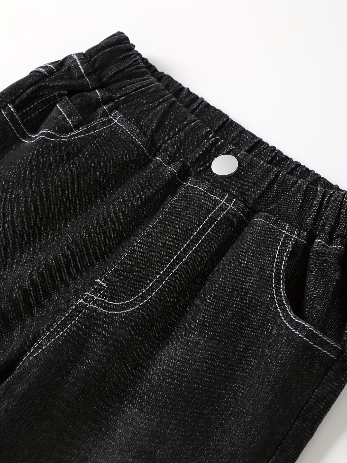 Toddler Boys Stretch Denim Jeans Elastic Waist Kids Clothes