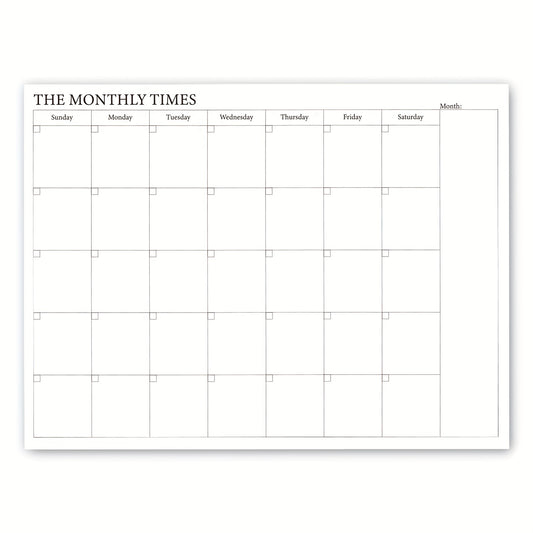 Trees 1pc Monthly Planner 27 21 Planning Pad Undated Desk Calendar