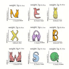 Cartoon Animals 26 English Letters Brooch