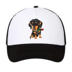 Mesh Animal Print Trucker Hat Outdoor Sunshade Cap