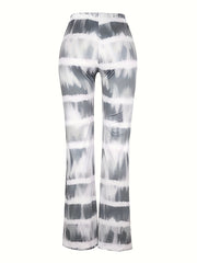  Boho Tie Dye Elastic High Rise Loose Fit Trousers