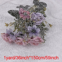 Polyester Embroidery Bottom Fabric Mesh Fabric for Decorative Use