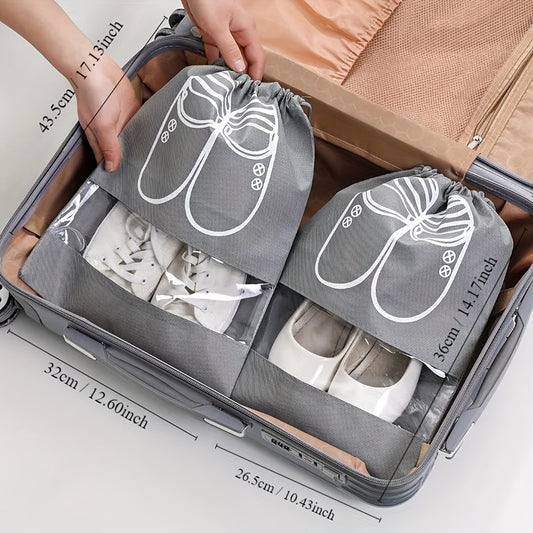 Portable Shoe Drawstring Storage Bag Non Woven Fabric Shoe Bag Dust Proof