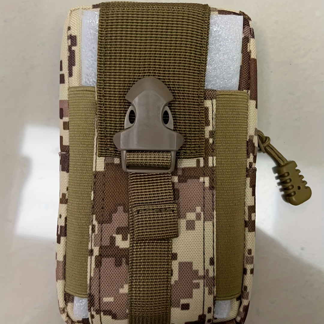 Men's Canvas Zip Waist Bag Camo Coin Purse Phone Bag