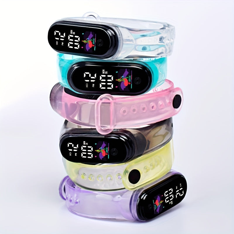 Transparent LED Electronic Watch Waterproof Touch Screen