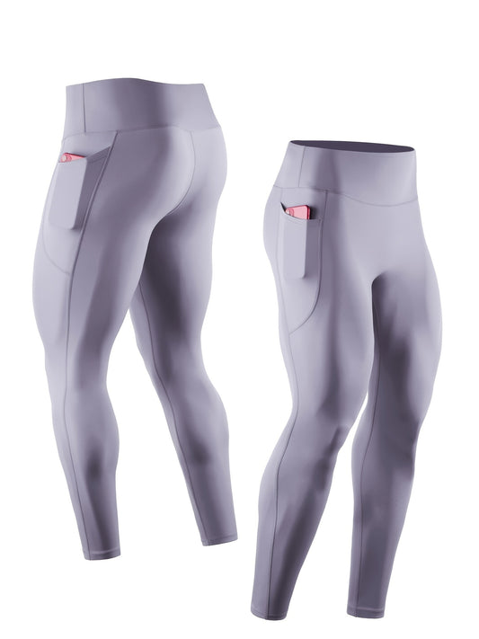 Men's High Waist Compression Sports Leggings Quick Dry Pants