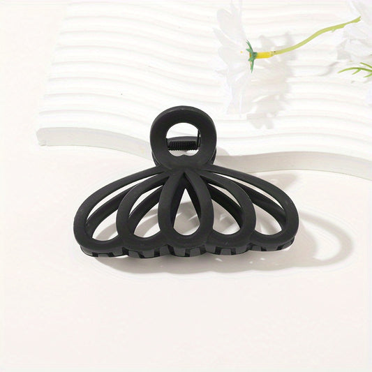 Large Frosted Hair Claw Amber Hair Clip