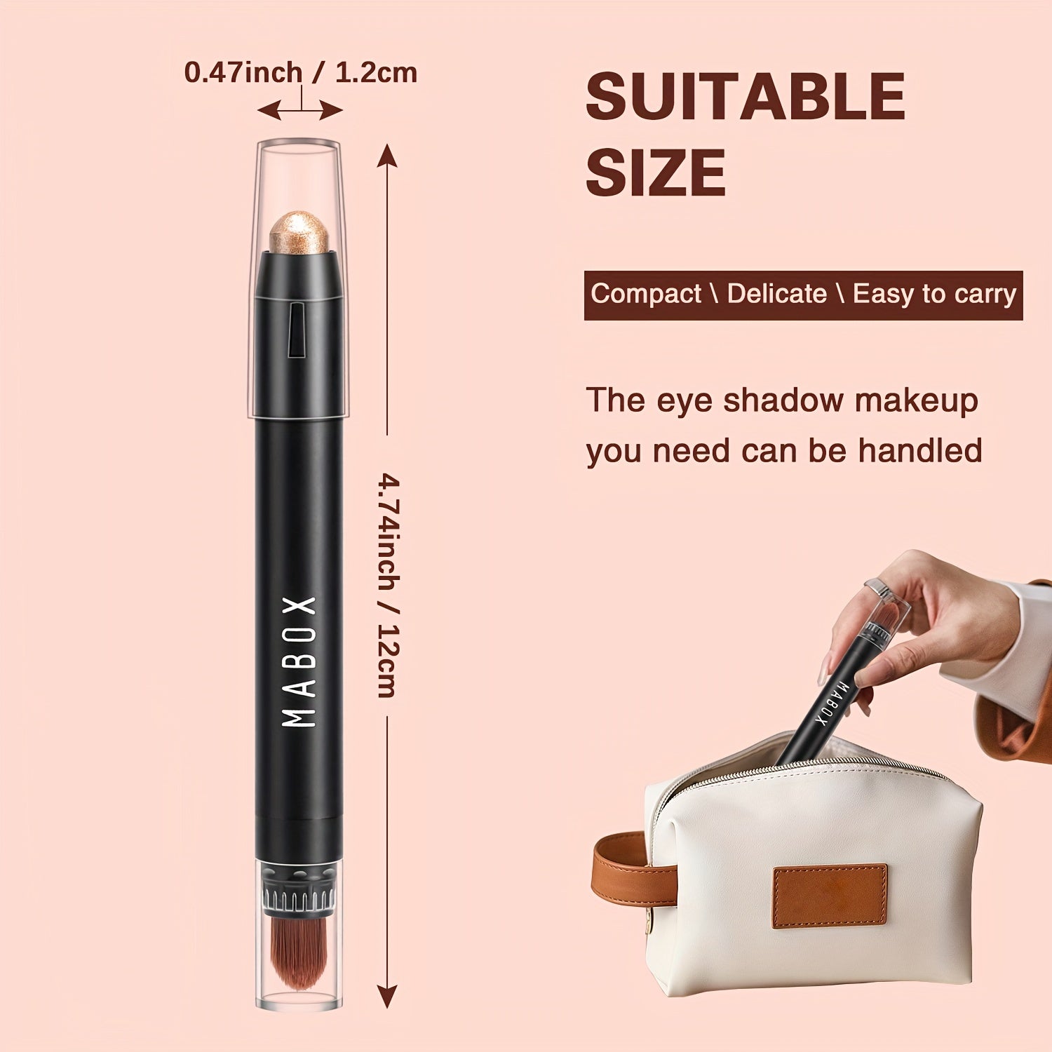 Creamy & Waterproof Eyeshadow Stick - Metallic Neutral and Brown Colors