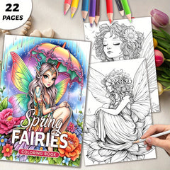Spring Fairy Coloring Book - Ideal Gift for Adults - Valentine's, Christmas