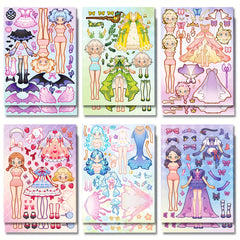 Cartoon Princess Reusable Stickers Set