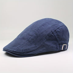 Solid Men's Casual Beret Vintage Visor Cap For Men
