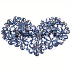 Heart Rhinestone Hair Clips French Barrette Hair Bun Maker