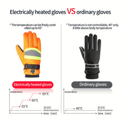 5000mAh Heated Motorcycle Gloves Waterproof & 3 Temperature Modes
