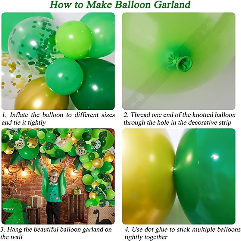 Jungle Balloon Ring Arch Set in Deep Green Fruit Green Balloon Decor