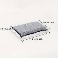 Car Interior Microfiber Sponge 6pcs Double Sided Stain Cleaning Scrub Sponge