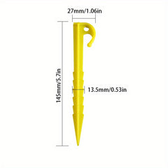 4pcs Serrated Plastic Tent Nail Extended Ground Nail For Camping