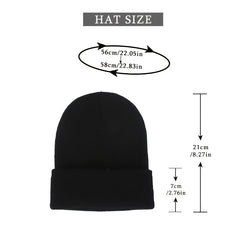 Fluorescent Knitted Beanie Hats Elastic Woolen Cap