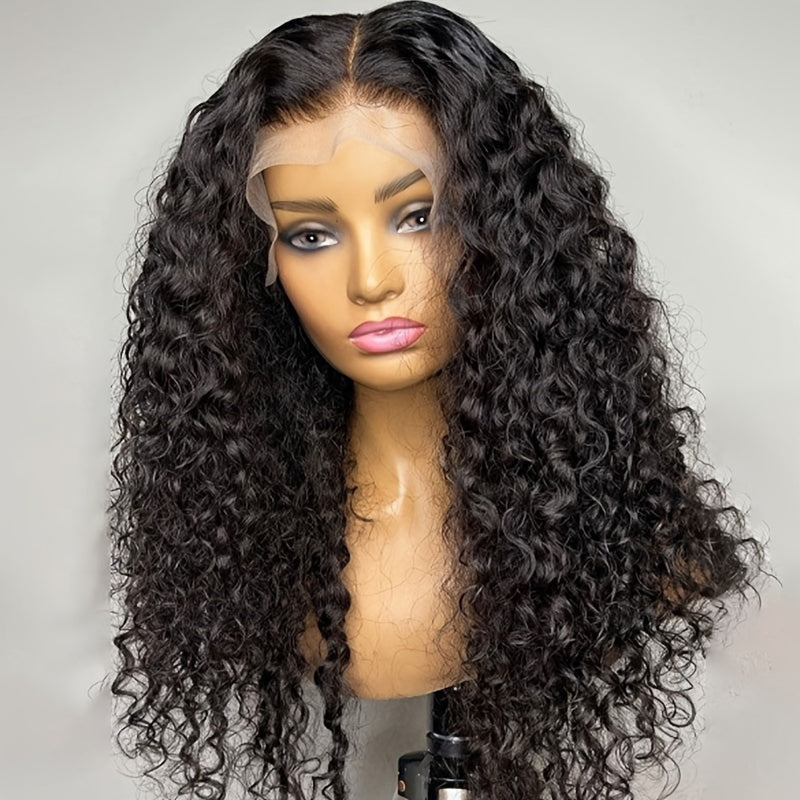 Kinky Curly T Part Lace Front Human Hair Wig