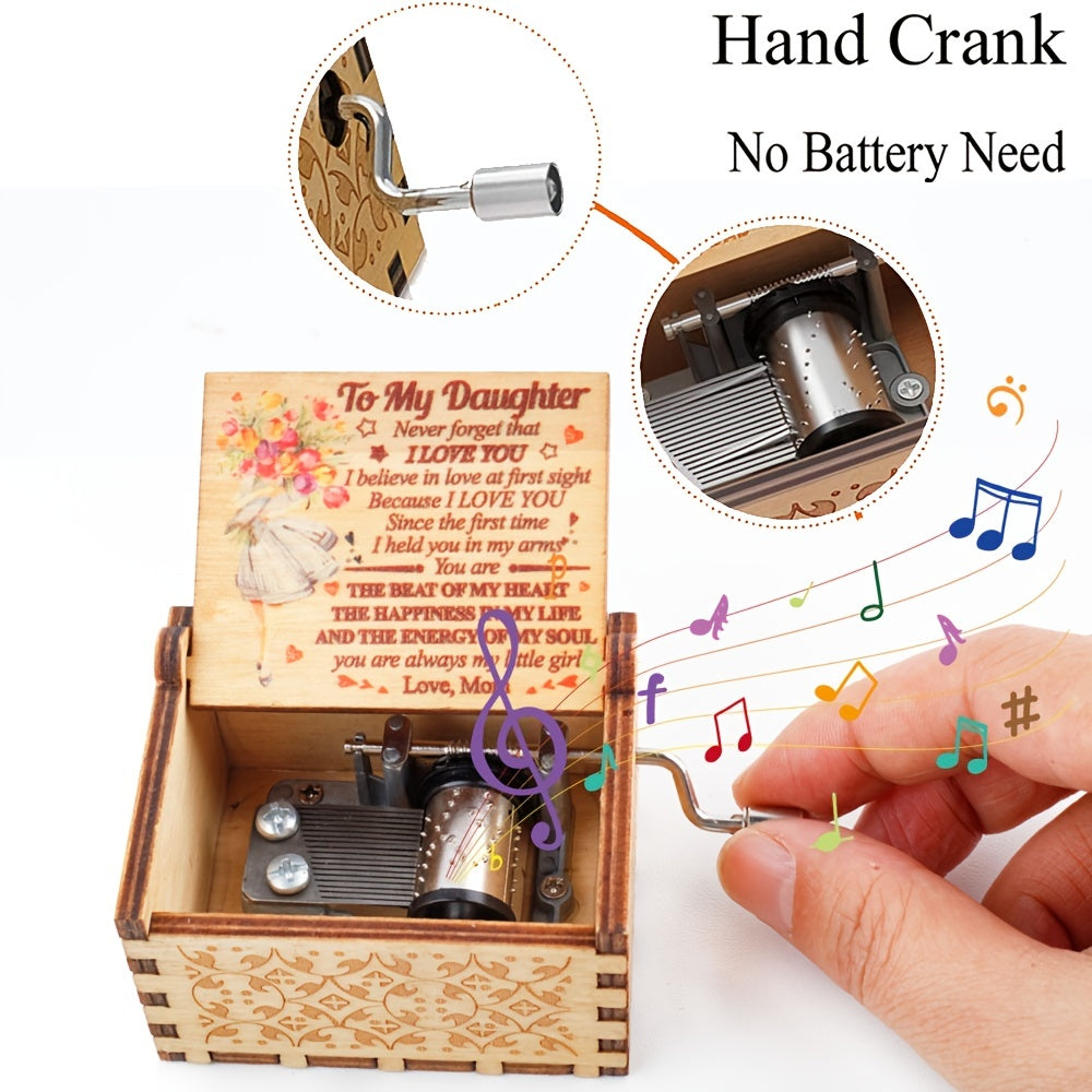 Musical Box Mom To Daughter Laser Engraved You Are My Sunshine For Birthday