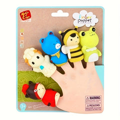 5pcs Cartoon Finger Puppet Set for Interactive Storytelling