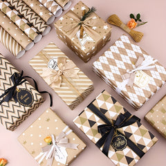 7pcs Colorful Cartoon Birthday Gift Wrapping Paper Roll