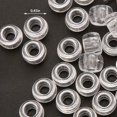 20pcs Clear Resin Hair Rings Metal Hair Clips for Braiding Dreadlock Rings