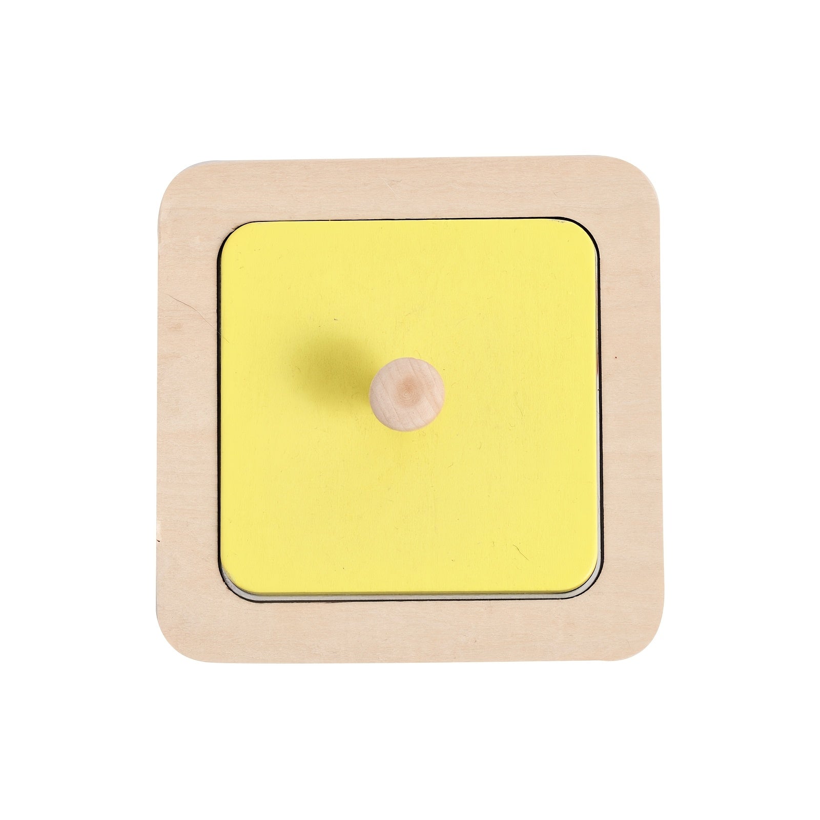 Wooden Geometric Shape Matching Puzzle Board with Mirror Early Educational Toy